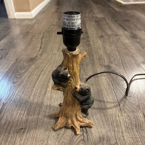 Rustic Bear Tree Lamp by Collections Etc.  Cabin Decor WITHOUT Shade